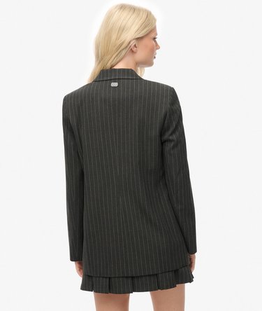 Pinstripe Boyfriend Blazer Image 6
