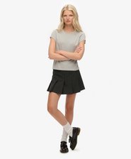 Pinstripe Pleat Mini Skirt