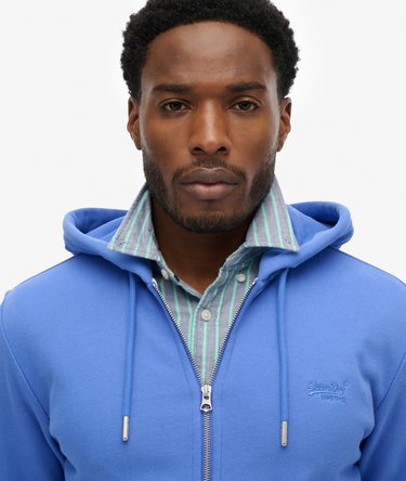 Essential Logo Zip Hoodie Half Brushed Image 4