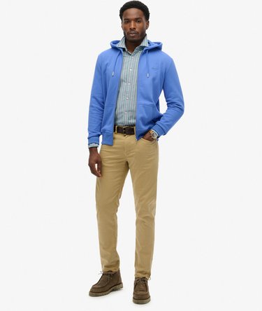 Essential Logo Zip Hoodie Half Brushed Image 3