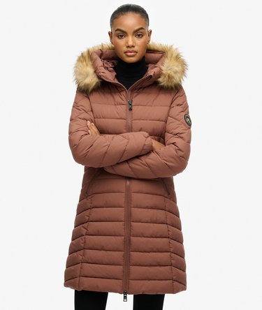 Fuji Jas met Imitatiebont Capuchon Halflang Image 5