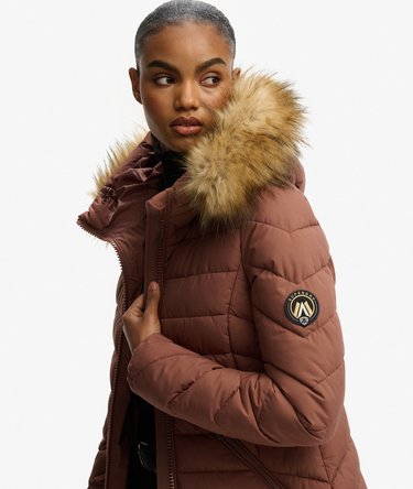 Fuji Jas met Imitatiebont Capuchon Halflang Image 2