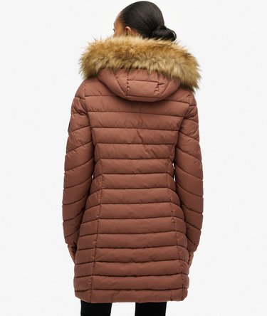 Fuji Jas met Imitatiebont Capuchon Halflang Image 6