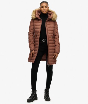 Fuji Jas met Imitatiebont Capuchon Halflang Image 3