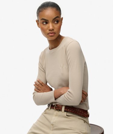 Athletic Essentials Logo Garment Dyed Ribbed Top Image 2