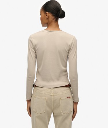 Athletic Essentials Logo Garment Dyed Ribbed Top Image 5
