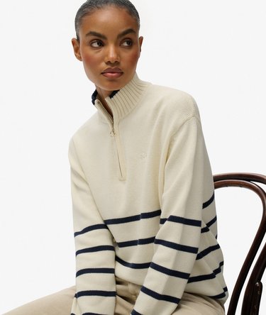 Knitted Half Zip Jumper Image 2