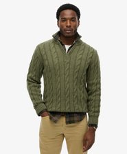Jacob Cable Knit Half Zip Jumper