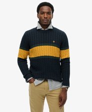 Cotton Stripe Cable Jumper