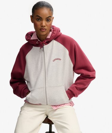 Sweat à capuche zippé Essential Logo Raglan Image 2