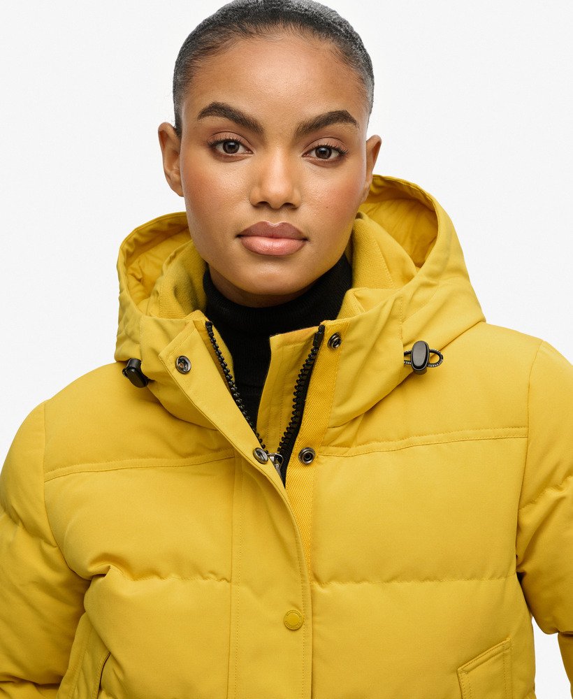 womens Everest Bomber Jacket in Sulpher Yellow | Superdry US