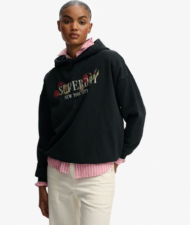 Night Garden Relaxed Hoodie Image 2