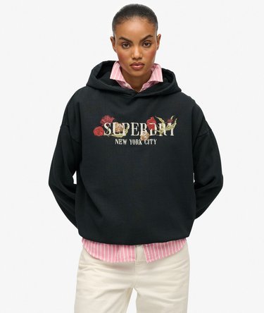 Night Garden Relaxed Hoodie Image 1