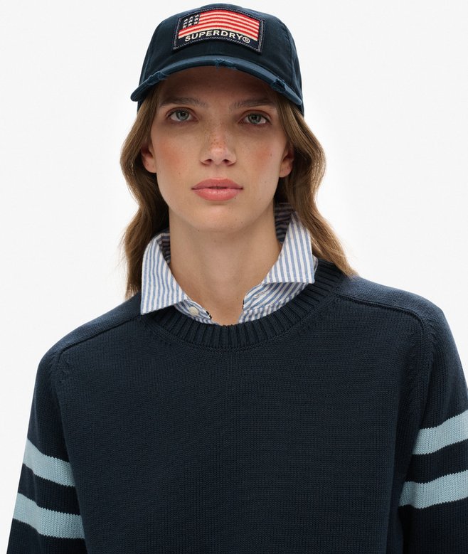 womens Patched Baseball Cap in LAUREN NAVY Superdry UK