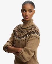 Fairisle trui met hoge hals