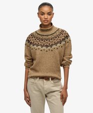 Fairisle trui met hoge hals