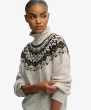 Pull à col montant en jacquard