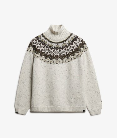 Fairisle trui met hoge hals Image 6