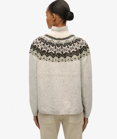 Fairisle trui met hoge hals Image 5