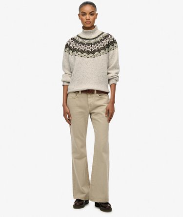 Fairisle trui met hoge hals Image 3