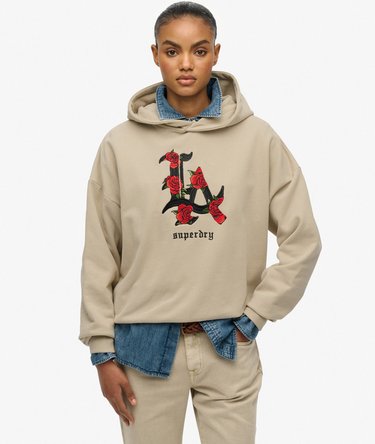 Night Garden Relaxed Hoodie Image 1