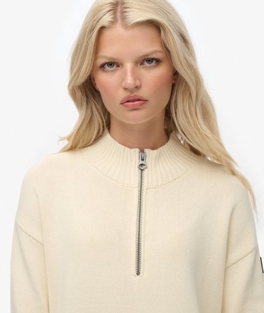 Slouchy Knitted Half Zip Image 4