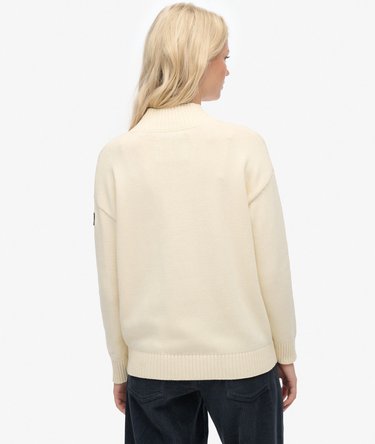 Slouchy Knitted Half Zip Image 5
