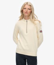 Slouchy Knitted Half Zip