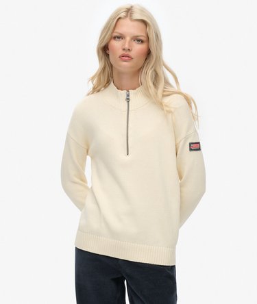 Slouchy Knitted Half Zip Image 1