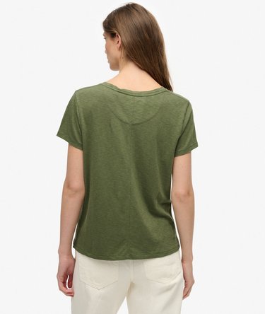 T-shirt Studios Slub avec Logo Brod&eacute; Image 5