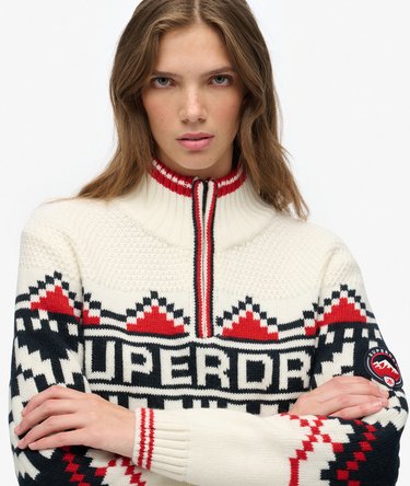 Intarsia Half Zip Jumper Image 4