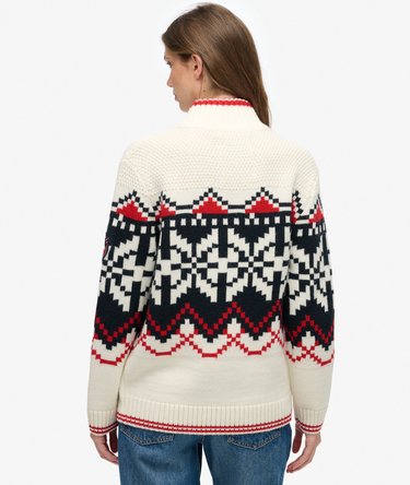 Intarsia Half Zip Jumper Image 5