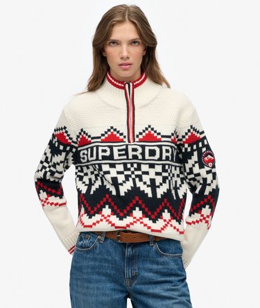 Intarsia Half Zip Jumper Image 1