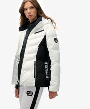 Veste de Ski Matelassée Luxe avec Ceinture