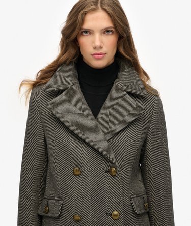 Double Breasted Wool Blend Coat Image 4