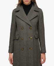 Double Breasted Wool Blend Coat