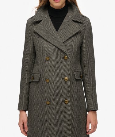 Double Breasted Wool Blend Coat Image 2