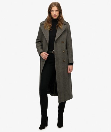 Double Breasted Wool Blend Coat Image 1