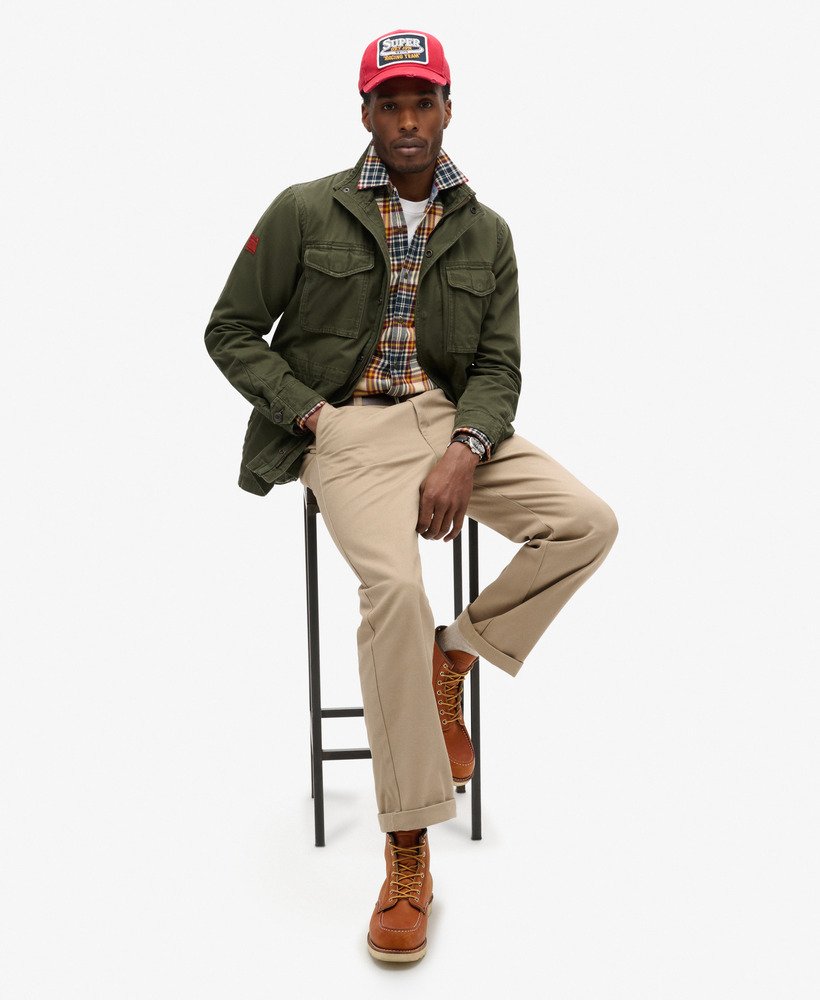 mens Rookie Military Jacket in Army Khaki Green | Superdry CA-EN