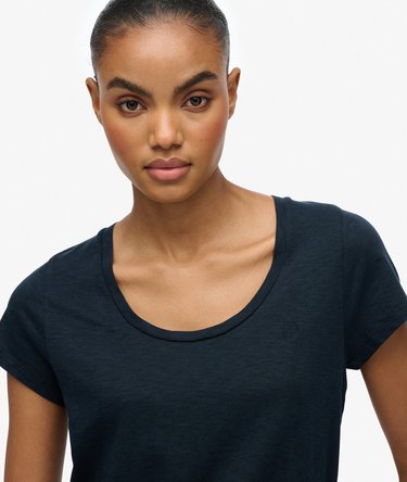 Studios T-shirt met laag uitgesneden ronde hals Image 4