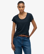 Studios-T-skjorte med dyp utringning