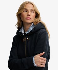 Essential Kapuzenjacke mit Logo und geb&uuml;rstetem Innenfutter