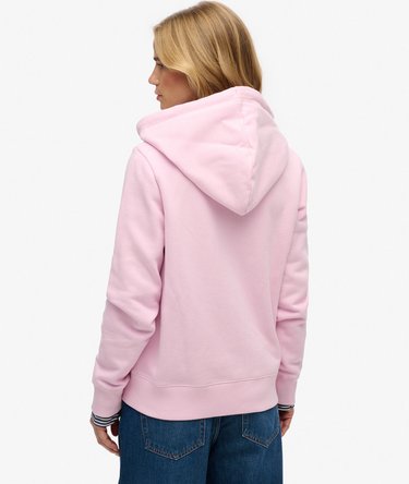 Essential Logo Zip Hoodie Half Brushed Image 5