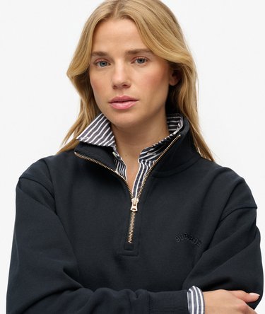 Essential Logo Embroidered Half Zip Jumper Image 4