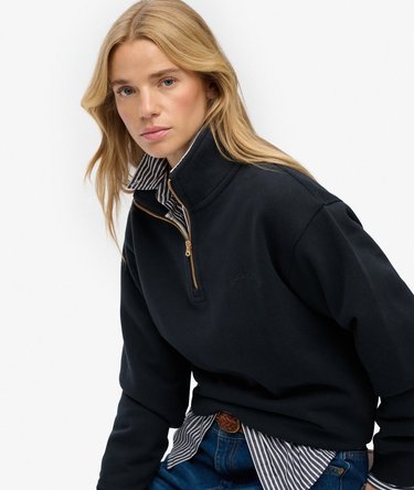 Essential Logo Embroidered Half Zip Jumper Image 2