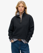 Essential Logo Kirjailtu Puolivetoketjuneule