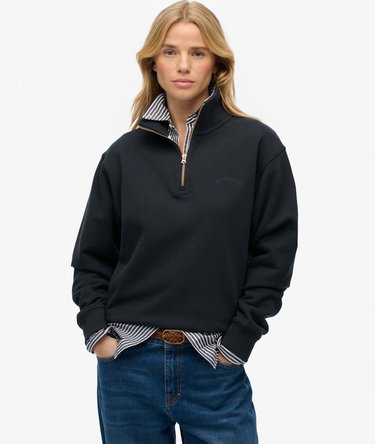 Essential Logo Embroidered Half Zip Jumper Image 1