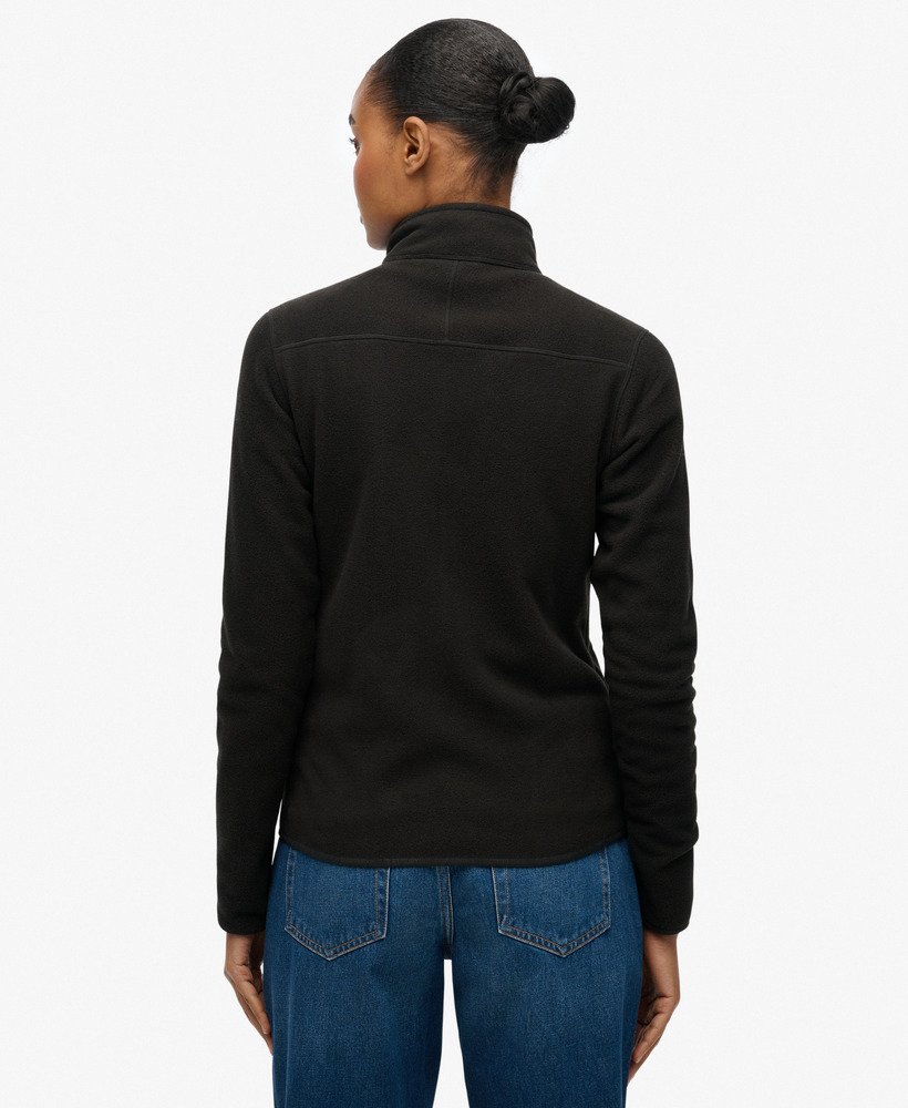 Veste Polaire Femme Superdry - Coupe Ajustée, Fermeture éclair Intégrale, Sherpa Extérieur, Doublure Douce - 7