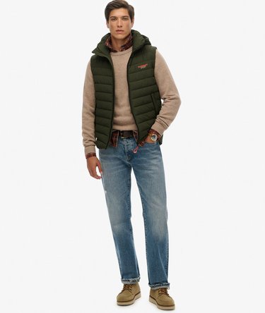 Hooded Fuji Padded Gilet Image 3
