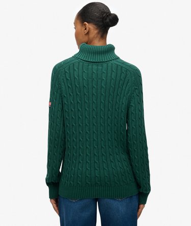 Slouchy Cable Roll Neck Jumper Image 5